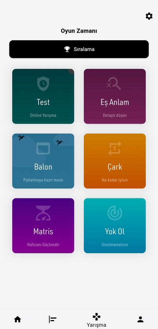 Tuna oyunlar menüsü